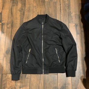 River Island men's bomber jacket black M